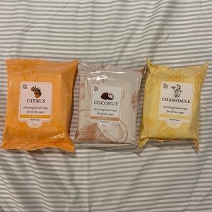 Doctor wellness citrus chamomile and coconut makeup remover wipes pack of 30